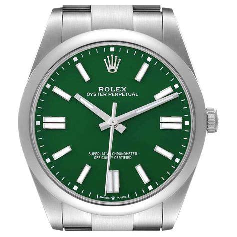 rolex oyster perpetual grünes zifferblatt|Rolex Oyster steel perpetual 41.